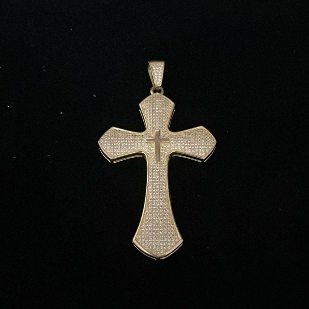 Gold plated sterling silver cross